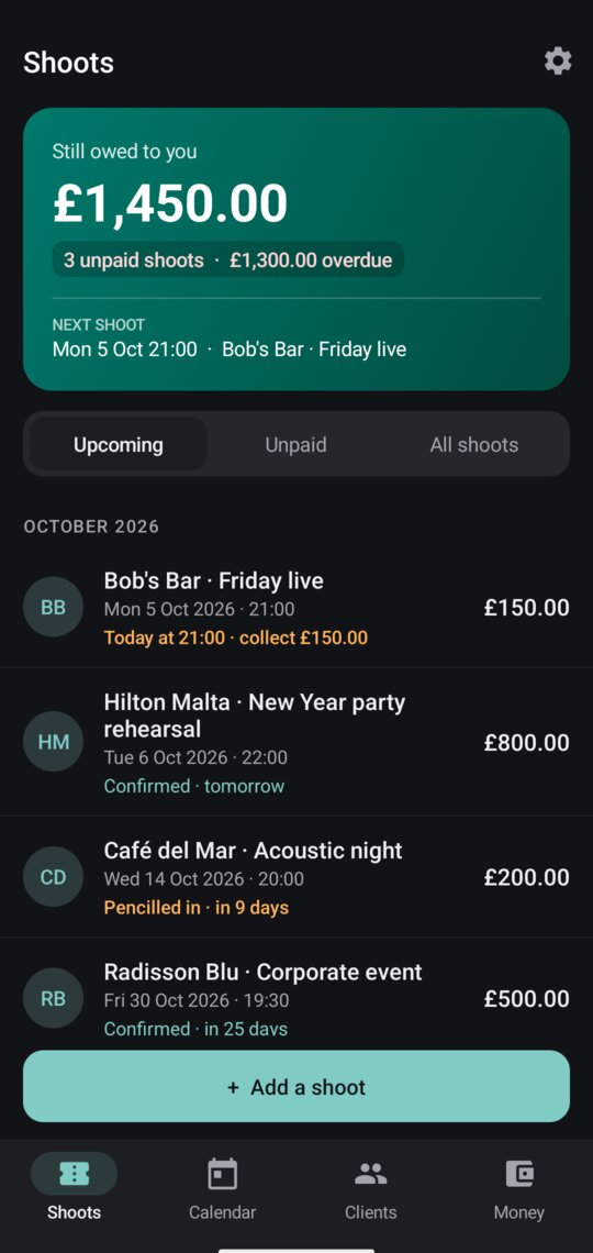 Dark mode for a photographer in pounds